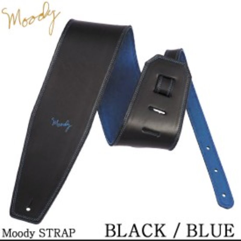 Moody 4.0&quot; Black/Blue Leather Std