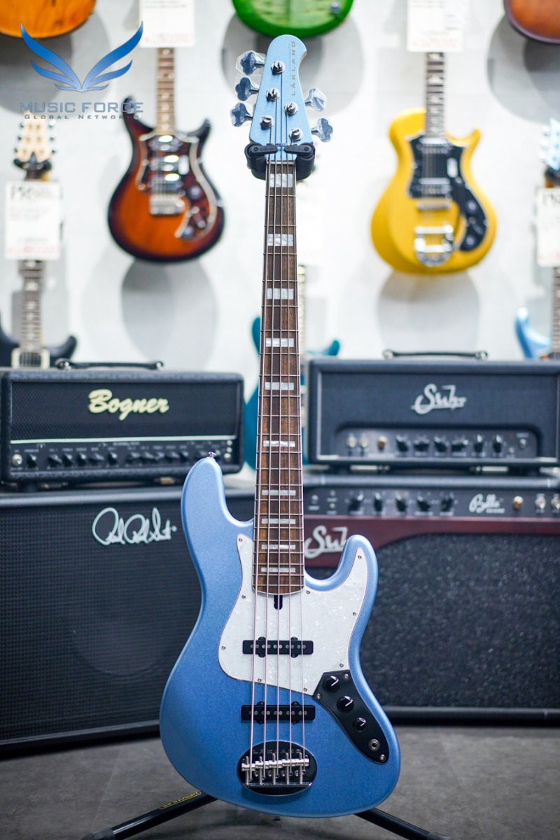 [2022 신년세일(~2/28까지)!!!] Lakland Skyline 55-60 Custom Vintage J Bass-Ice Blue Metallic w/Indian Laurel FB, Neck Binding &amp; Block Inlay (2019년산/신품)