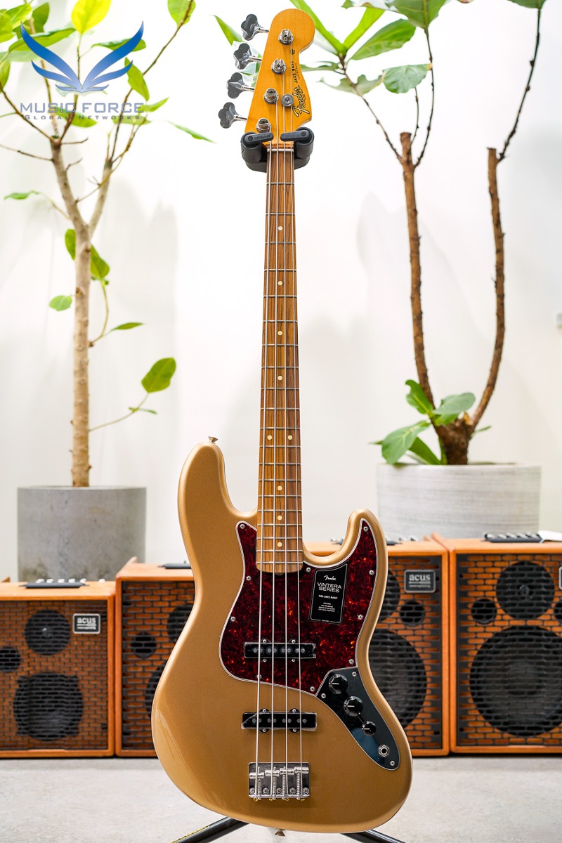 [빈테라 한정수량 20% 할인] Fender Mexico Vintera Series 60s Jazz Bass-Firemist Gold w/Pau Ferro FB (신품) 펜더 멕시코 빈테라 60 재즈 베이스 - MX23001683