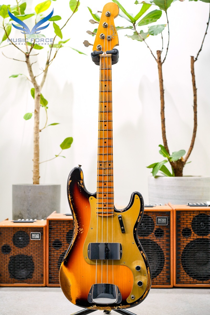 [2024 새봄맞이세일! (~5/31까지)] Fender Custom Shop 1958 Precision Bass Heavy Relic-3 Tone Sunburst (2023년산/신품) - CZ568972