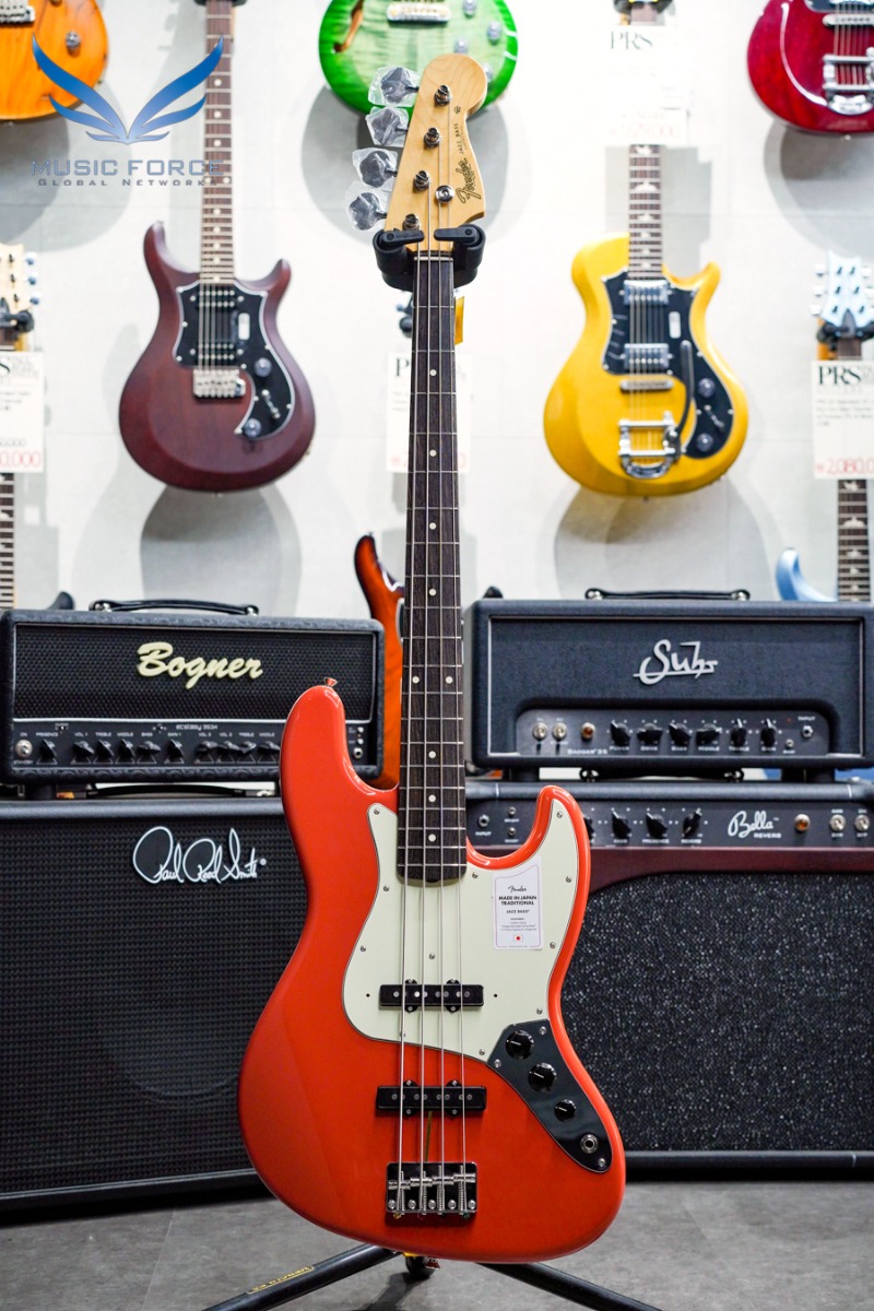 Fender Japan Traditional II 60s Jazz Bass-Fiesta Red w/Rosewood FB (신품) - JD22007379