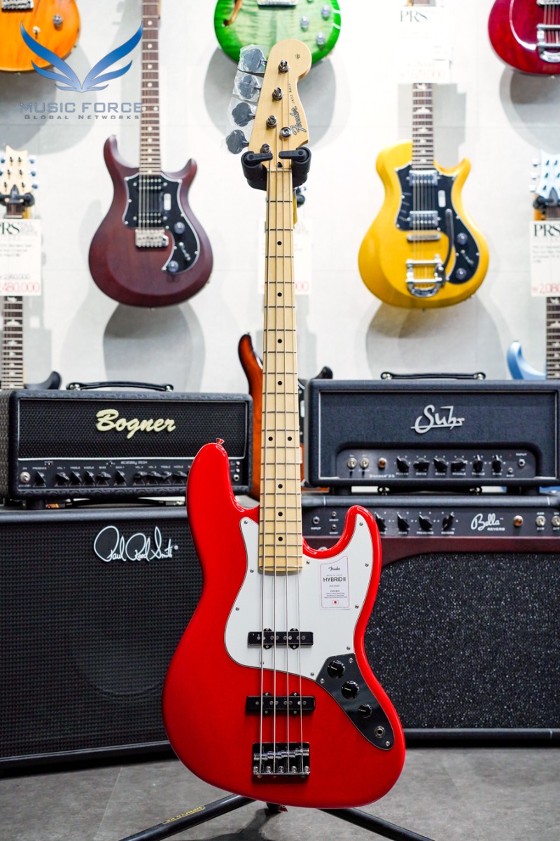 Fender Japan Hybrid II Jazz Bass-Modena Red w/Maple FB (신품) - JD22005666
