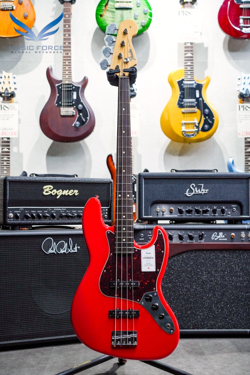 Fender Japan Hybrid II Jazz Bass-Modena Red w/Rosewood FB (신품) - JD22003599